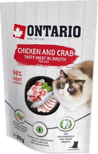 Ontario vrećica Cat 80g, piletina i rak