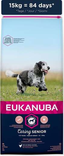 Eukanuba Senior Medium Breed 15kg, piletina