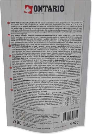 Ontario vrećica Cat 80g, tuna