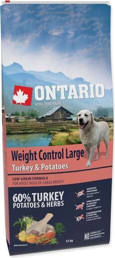 Ontario Adult Large Breed Weight Control 12kg, puretina i krumpir