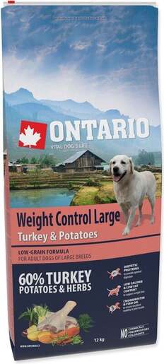 Ontario Adult Large Breed Weight Control 12kg, puretina i krumpir
