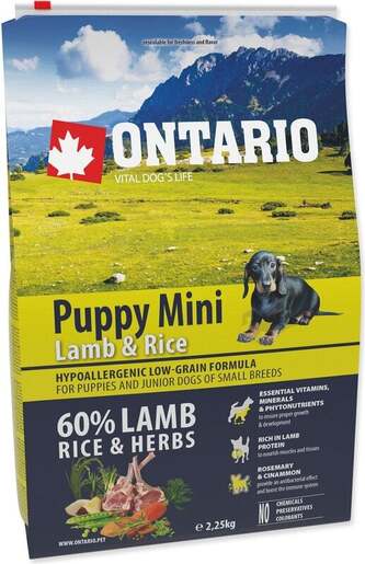 Ontario Puppy Mini Breed 2,25kg, janjetina i riža