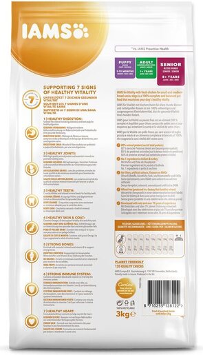 IAMS Dog Senior Small & Medium Breeds 3kg, piletina