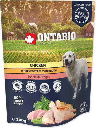 Ontario Dog vrećica 300g, piletina i povrće