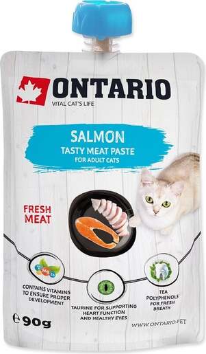 Ontario pasta Cat Adult 90g, losos