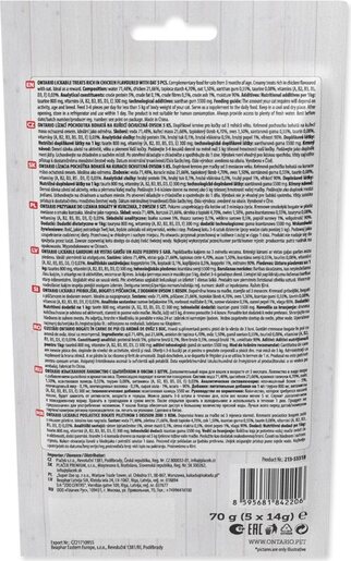 Ontario Cat poslastica 5x14g, piletina i zob