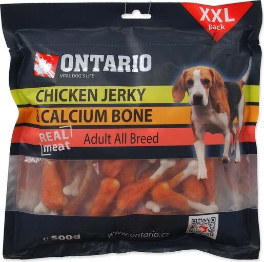 Ontario poslastica Adult Dog 500g, piletina s kalcijem