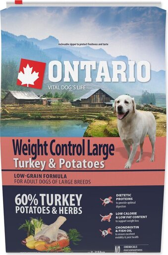 Ontario Adult Large Breed Weight Control 2,25 kg, puretina i krumpir
