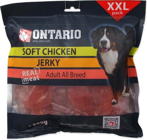 Ontario Dog poslastica 500g, trakice, piletina