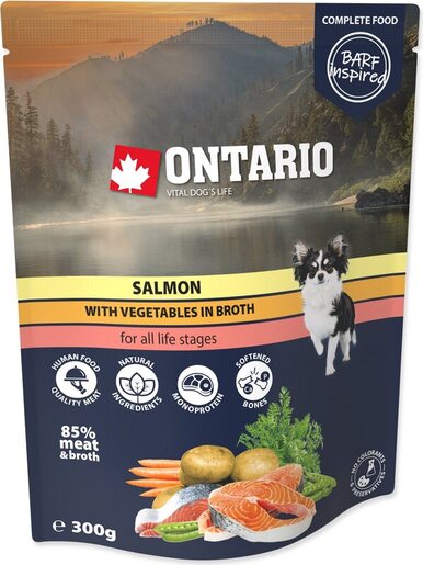 Ontario Dog vrećica 300g, losos i povrće