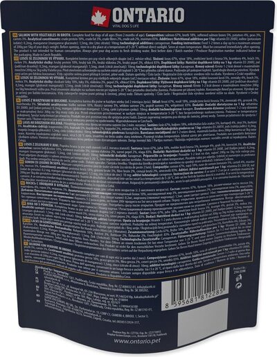 Ontario Dog vrećica 300g, losos i povrće