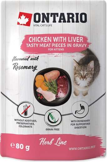 Ontario vrećica Kitten 80g, piletina i jetra