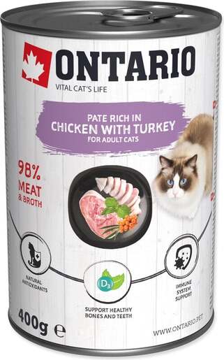 Ontario konzerva Adult 400g, perad