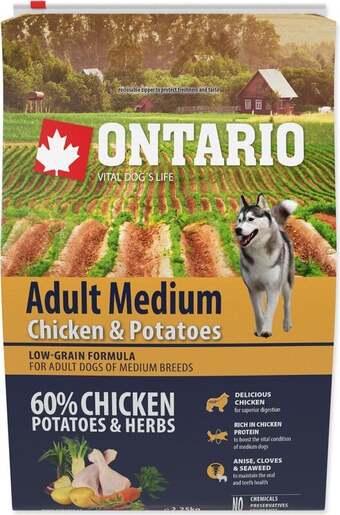 Ontario Adult Medium Breed 2,25 kg, piletina i krumpir
