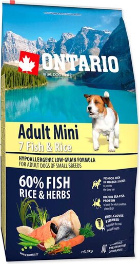 Ontario Adult Mini Breed 6,5kg, riba i riža