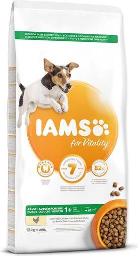 IAMS Dog Adult Small & Medium Breed 12kg, piletina