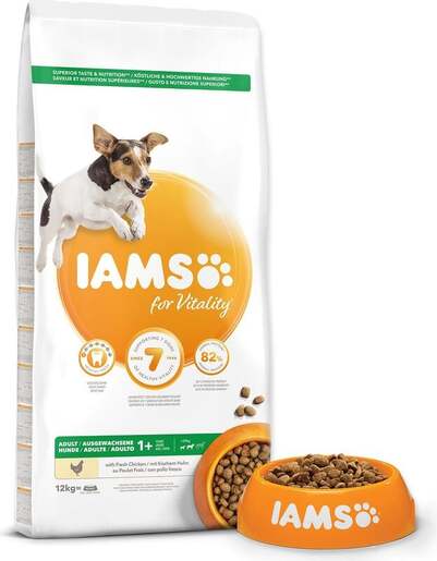 IAMS Dog Adult Small & Medium Breed 12kg, piletina