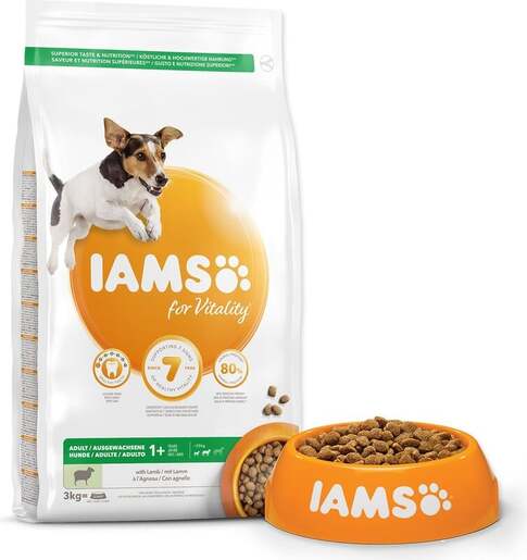 IAMS Dog Adult Small & Medium Breeds 3kg, janjetina