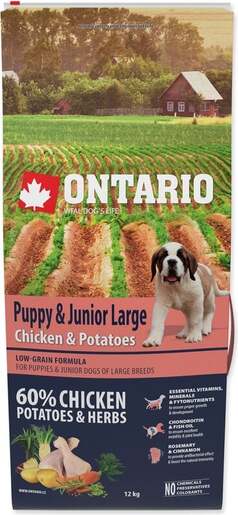 Ontario Puppy & Junior Large Breed 12kg, piletina i krumpir