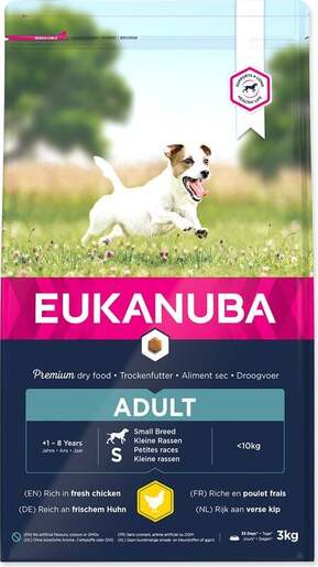 Eukanuba Adult Small Breed 3kg, piletina