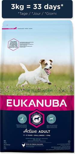 Eukanuba Adult Small Breed 3kg, piletina