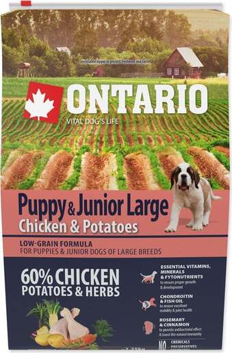 Ontario Puppy & Junior Large Breed 2,25 kg, piletina i krumpir