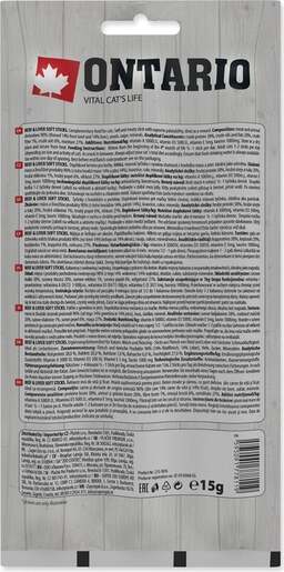 Ontario Cat poslastica 3x5g, govedina i jetra