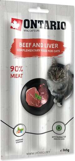 Ontario Cat poslastica 3x5g, govedina i jetra