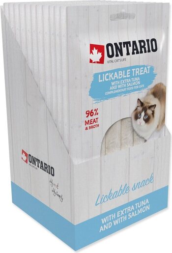 Ontario Cat poslastica 5x14g, tuna i losos