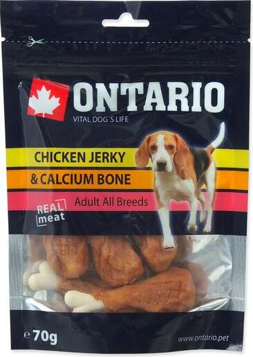 Ontario Dog poslastica 70g, piletina i kalcij