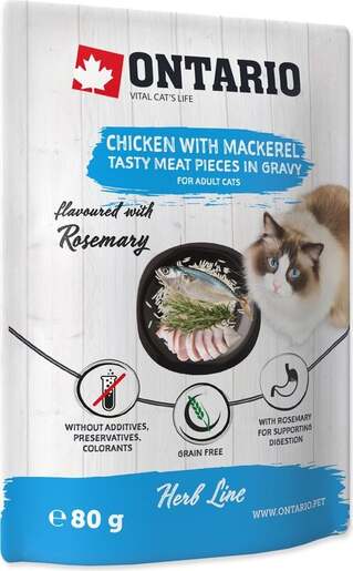 Ontario Cat Adult vrećica 80g, piletina i skuša