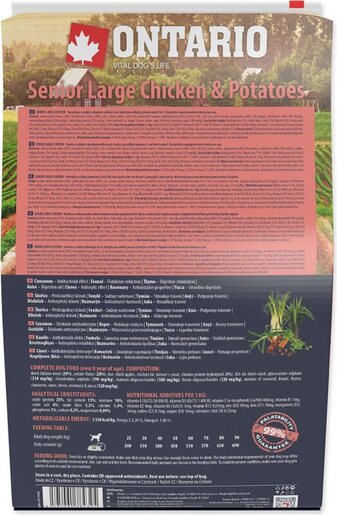 Ontario Senior Large Breed 2,25 kg, piletina i krumpir