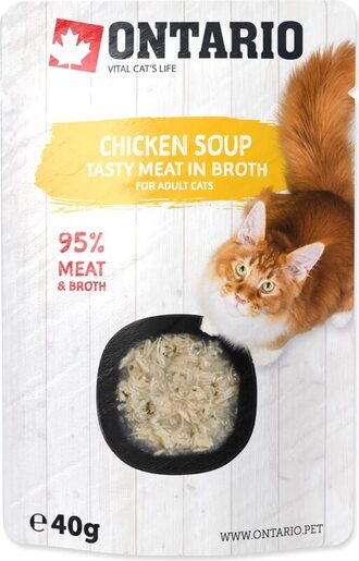 Ontario Cat Adult 40g, juha s komadićima piletine