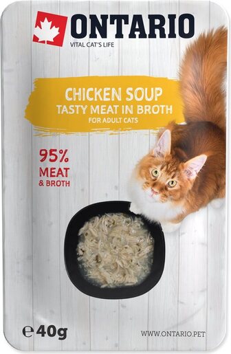 Ontario Cat Adult 40g, juha s komadićima piletine