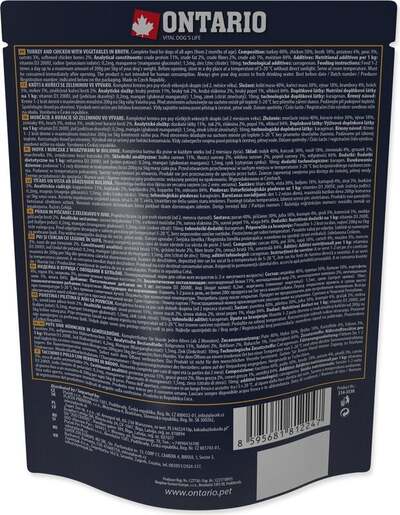 Ontario vrećica Dog 300g, puretina i piletina s povrćem