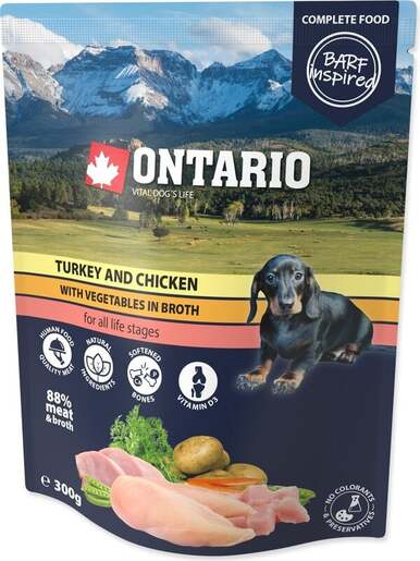 Ontario vrećica Dog 300g, puretina i piletina s povrćem