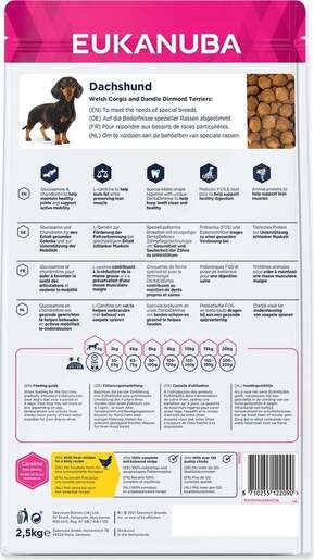 Eukanuba Adult Breed Specific Dachshund, Welsh Corgi i Dandie Dinmont Terriers 2,5kg, perad