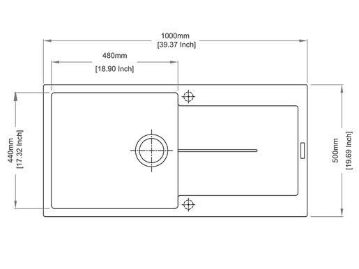 Sudoper Carysil Enigma D-100 L Croma