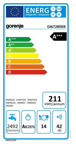 Gorenje perilica posuđa GI672B90X