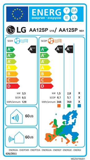 LG klima uređaj AA12SP ArtCool AI Air Mirror 3.5kW