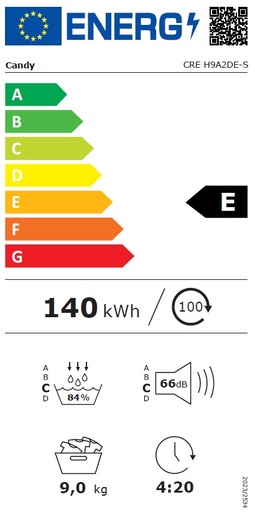 Candy sušilica rublja CRE H9A2DE-S