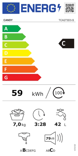 Candy perilica rublja TCA273D3-S