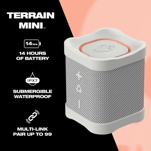 Skullcandy Terrain Mini prijenosni zvučnik, Bone/Orange