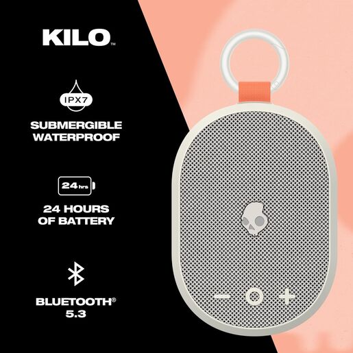 Skullcandy Kilo Compact prijenosni zvučnik, Bone/Orange