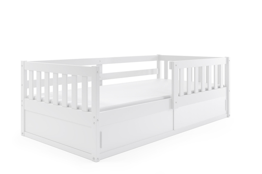 Drveni dječji krevet Smart s kliznom ladicom - 160x80 cm - bijeli