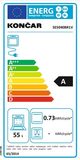 Končar štednjak SE5040BR1V