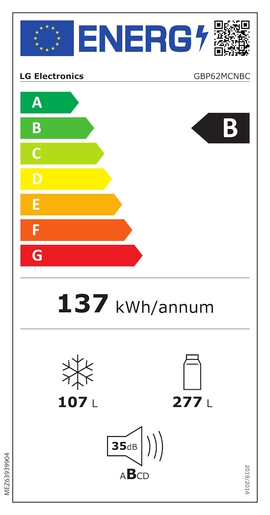 LG hladnjak GBP62MCNBC