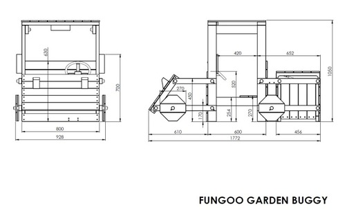 Fungoo drveno dječje igralište GARDEN BUGGY set