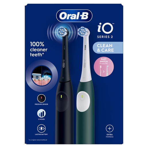 Oral-B električna četkica iO2, duopack Black/Green