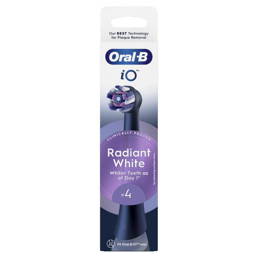 Oral-B iO zamjenske glave Radiant White Black, 4 kom